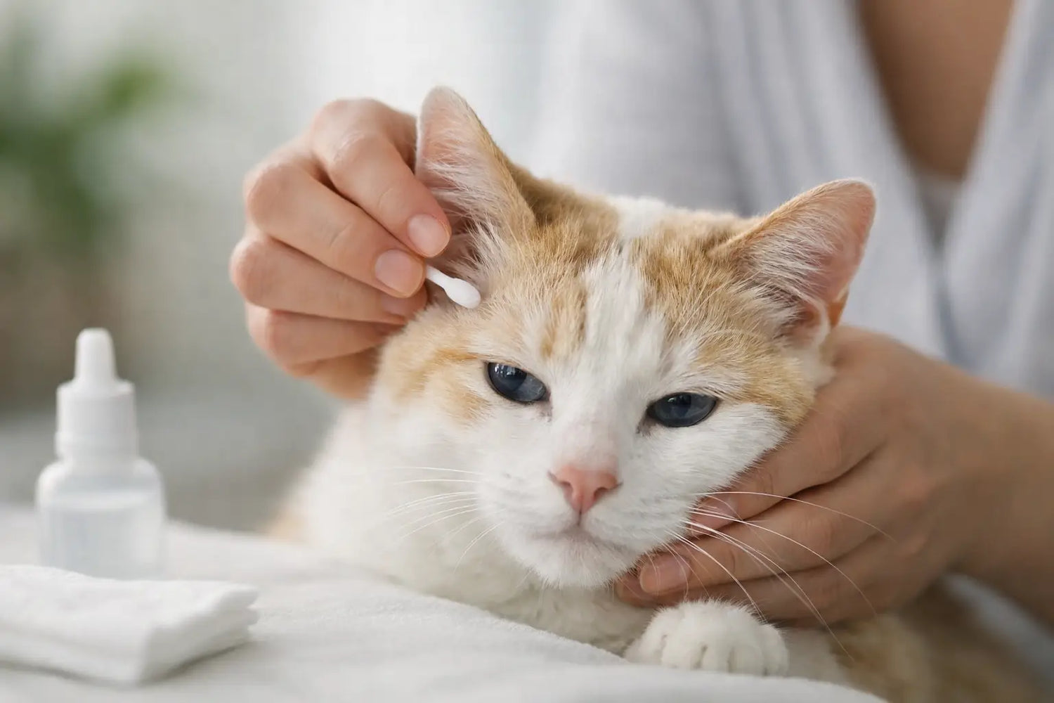 Come detergere orecchie gatto sensibile