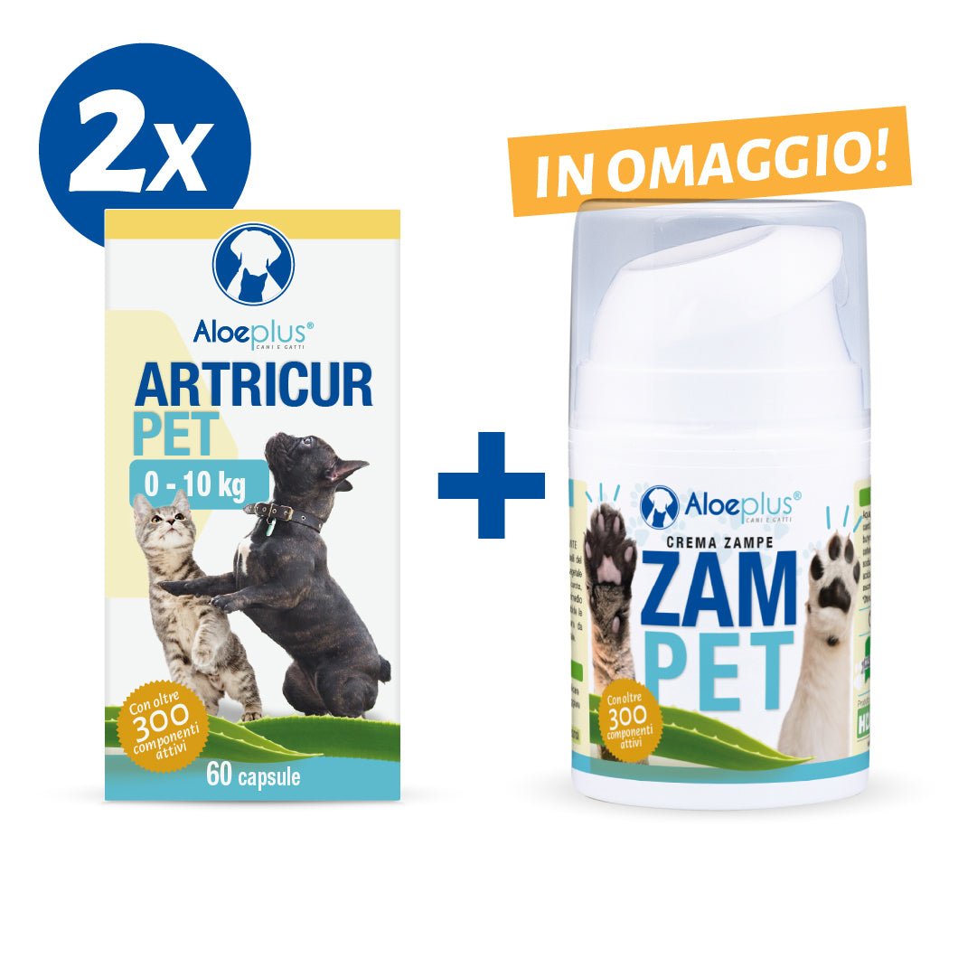 Offre 2x Artricur Pet 0-10 kg + Zampet 50 ml (offert)