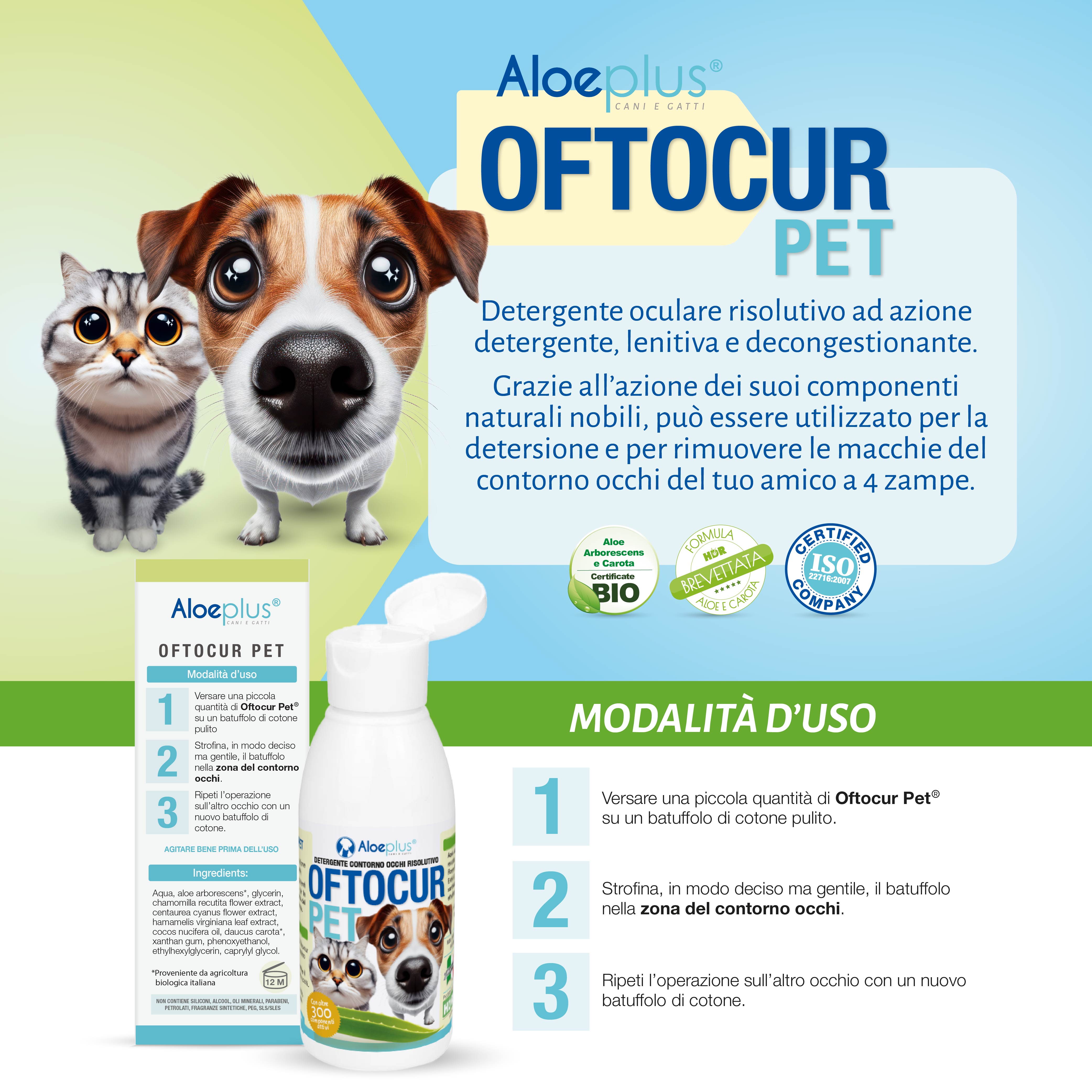 Oftocur Pet - Detergente oculare risolutivo