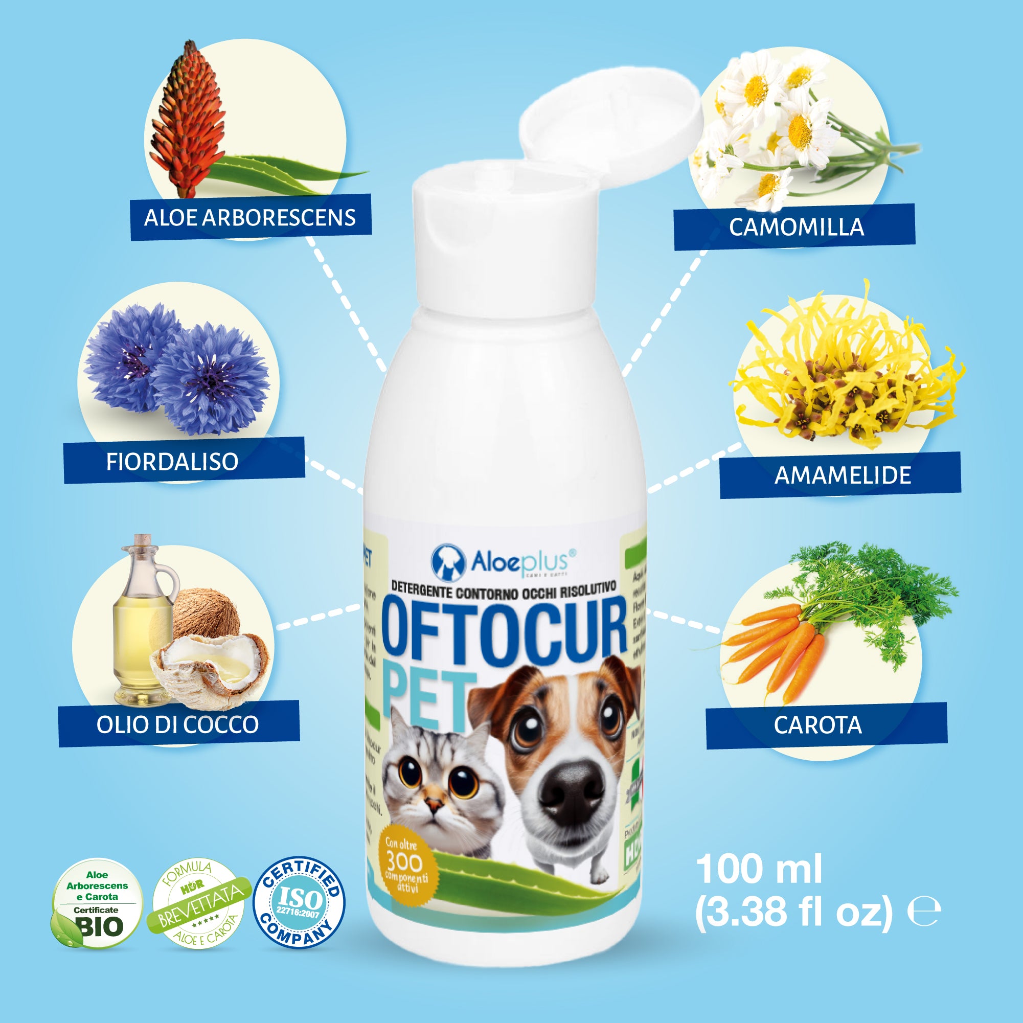 Oftocur Pet - Detergente oculare risolutivo