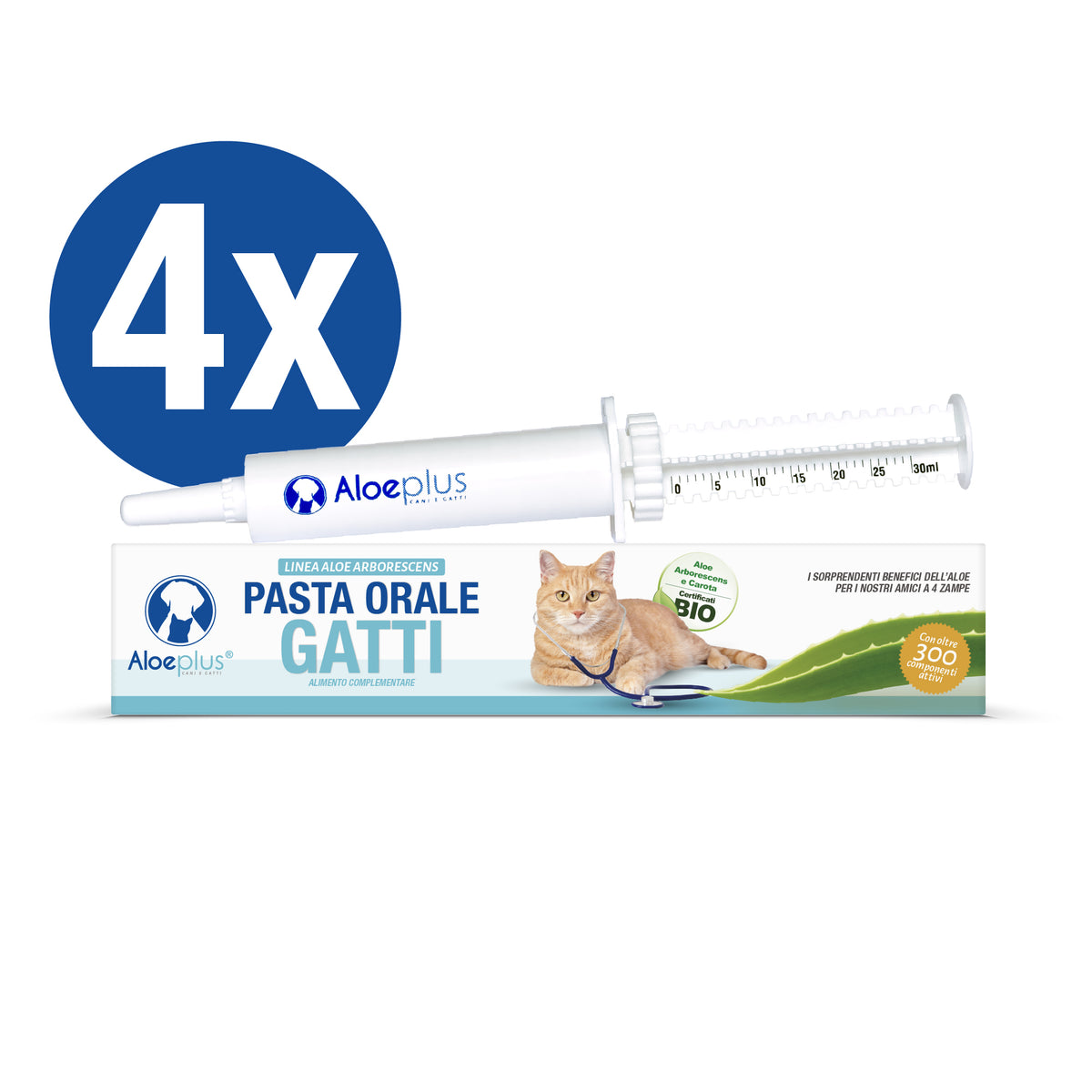 Offre 4 Pâtes Orales pour Chats 30 ml