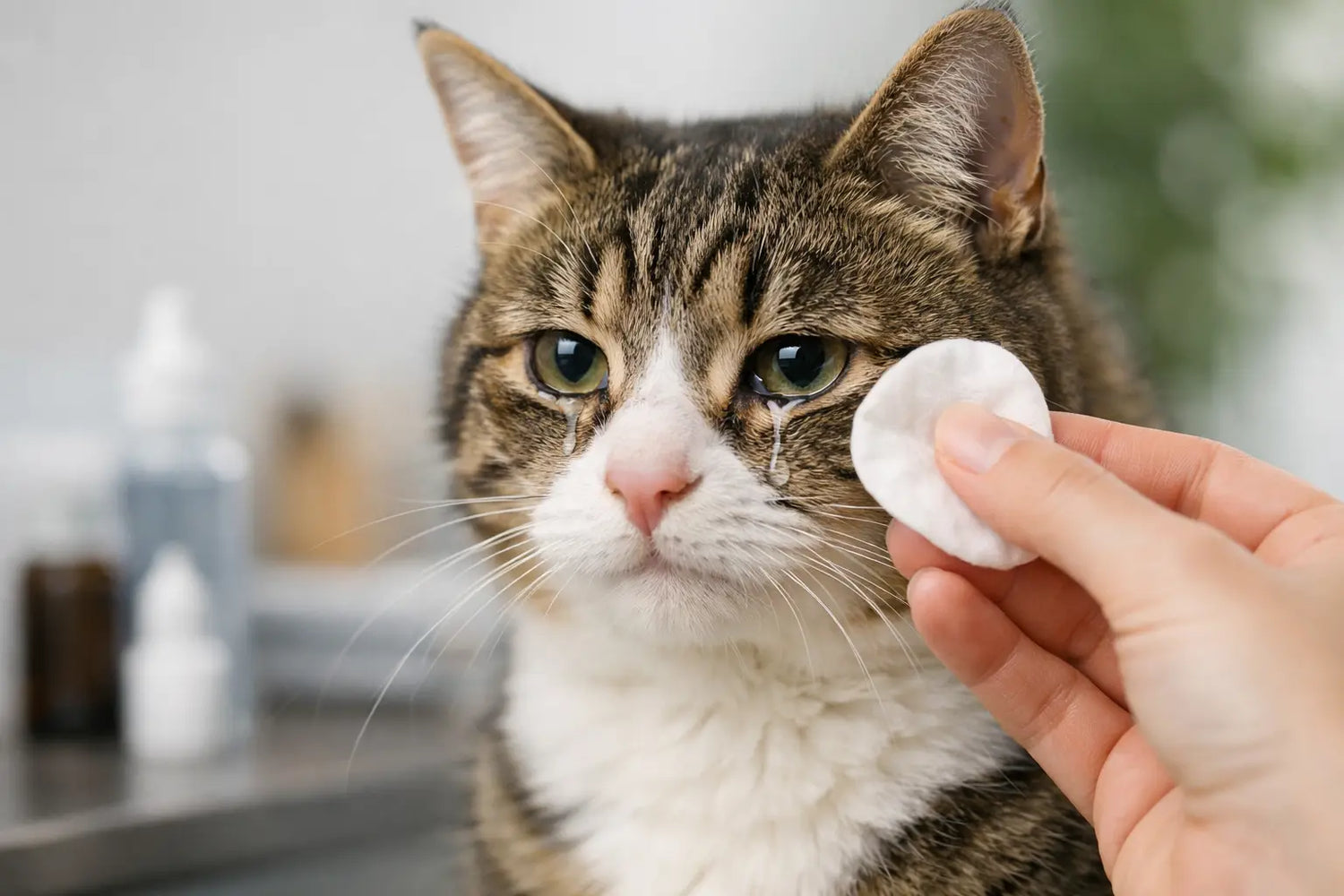 Gatto con occhi che lacrimano: cosa fare