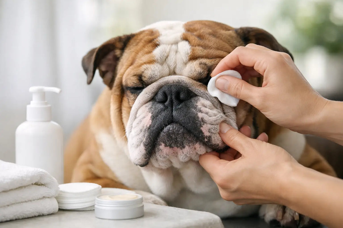 Come detergere le pieghe bulldog in sicurezza