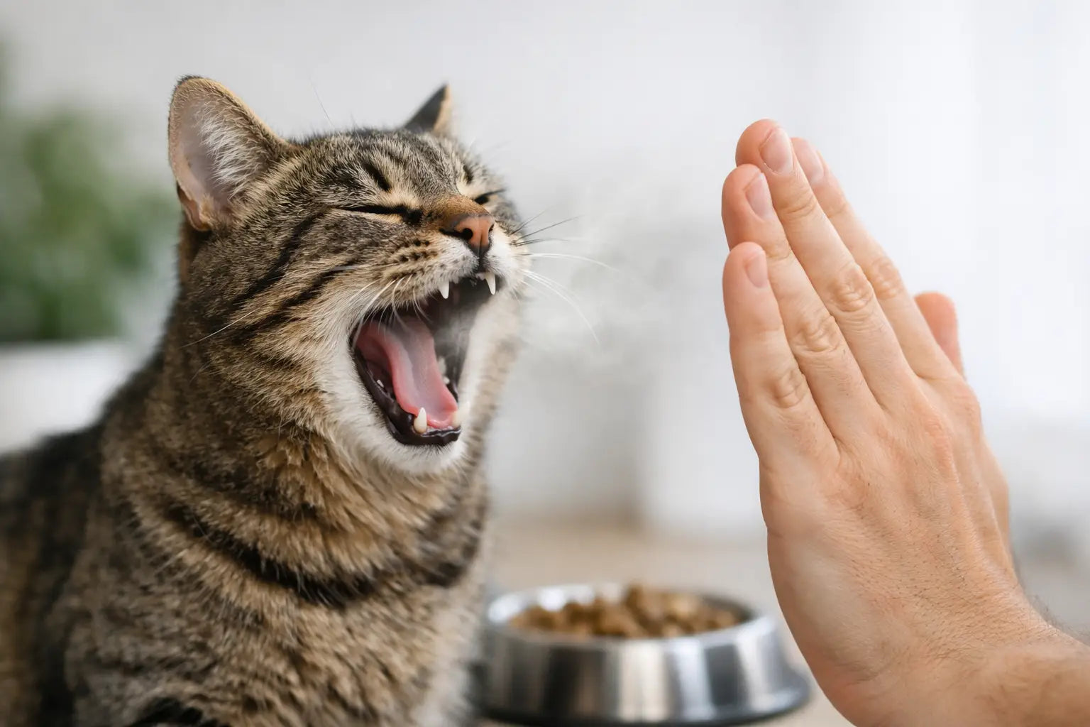Perché il gatto ha alito cattivo?