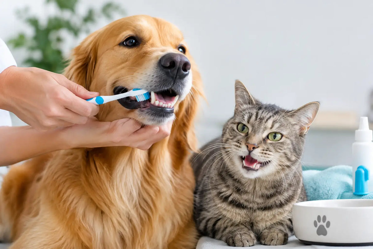 Come ridurre placca dentale in cani e gatti