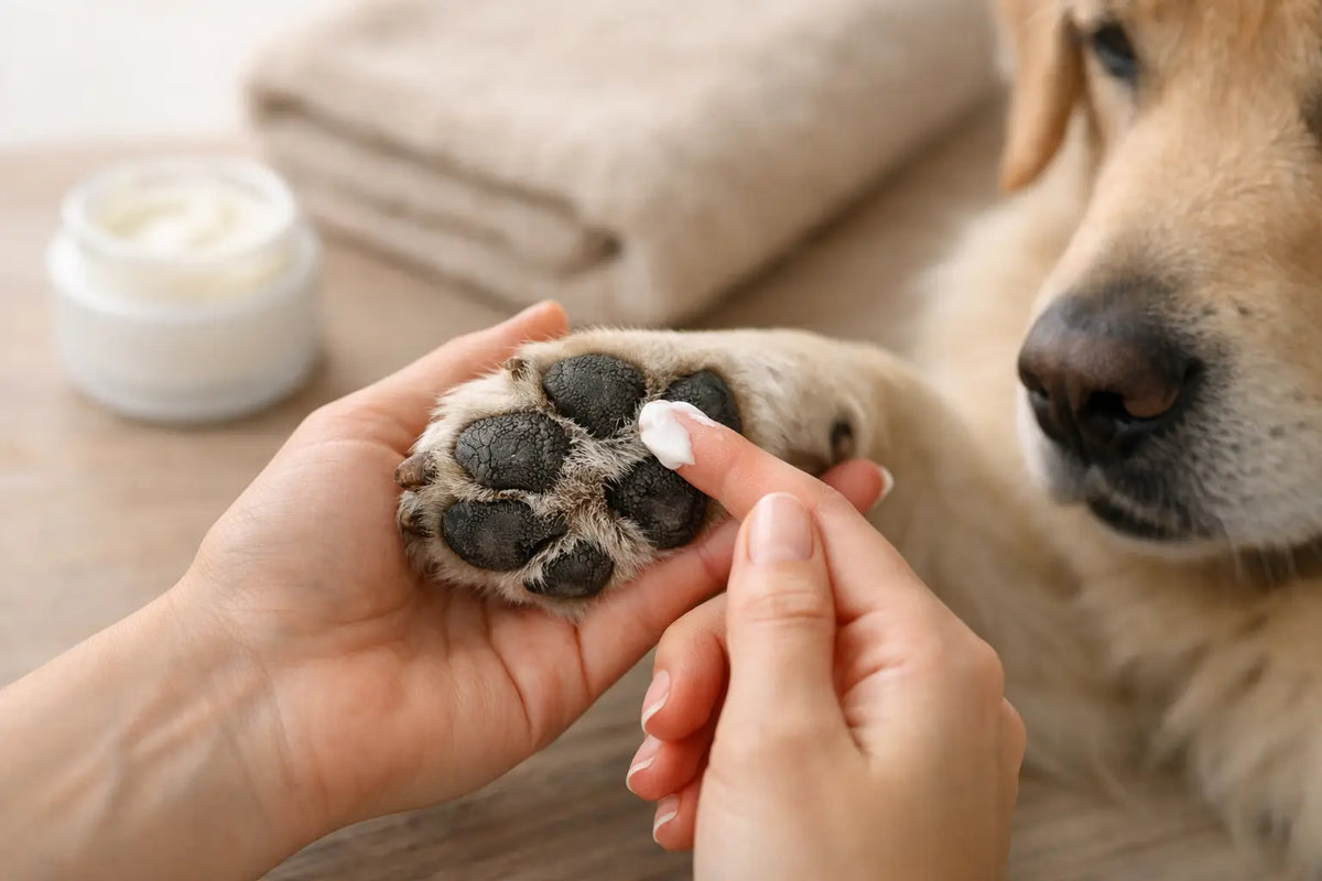 Come pulire le zampe del cane screpolate