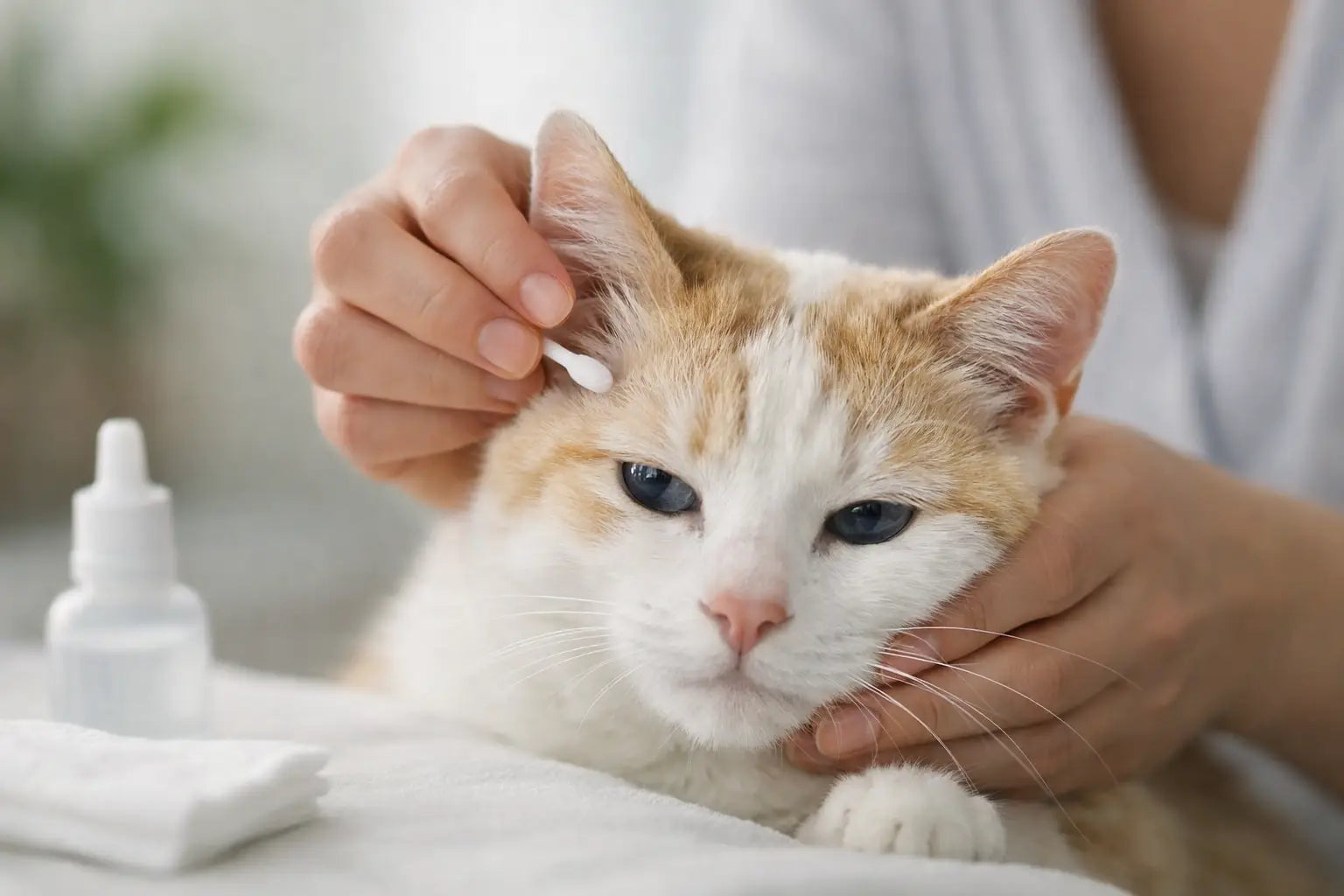 Come detergere orecchie gatto sensibile
