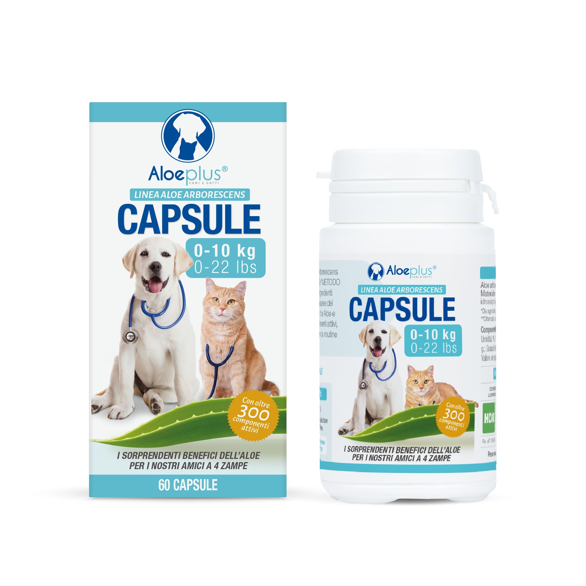 Aloeplus capsule cani e gatti 0-10 kg.