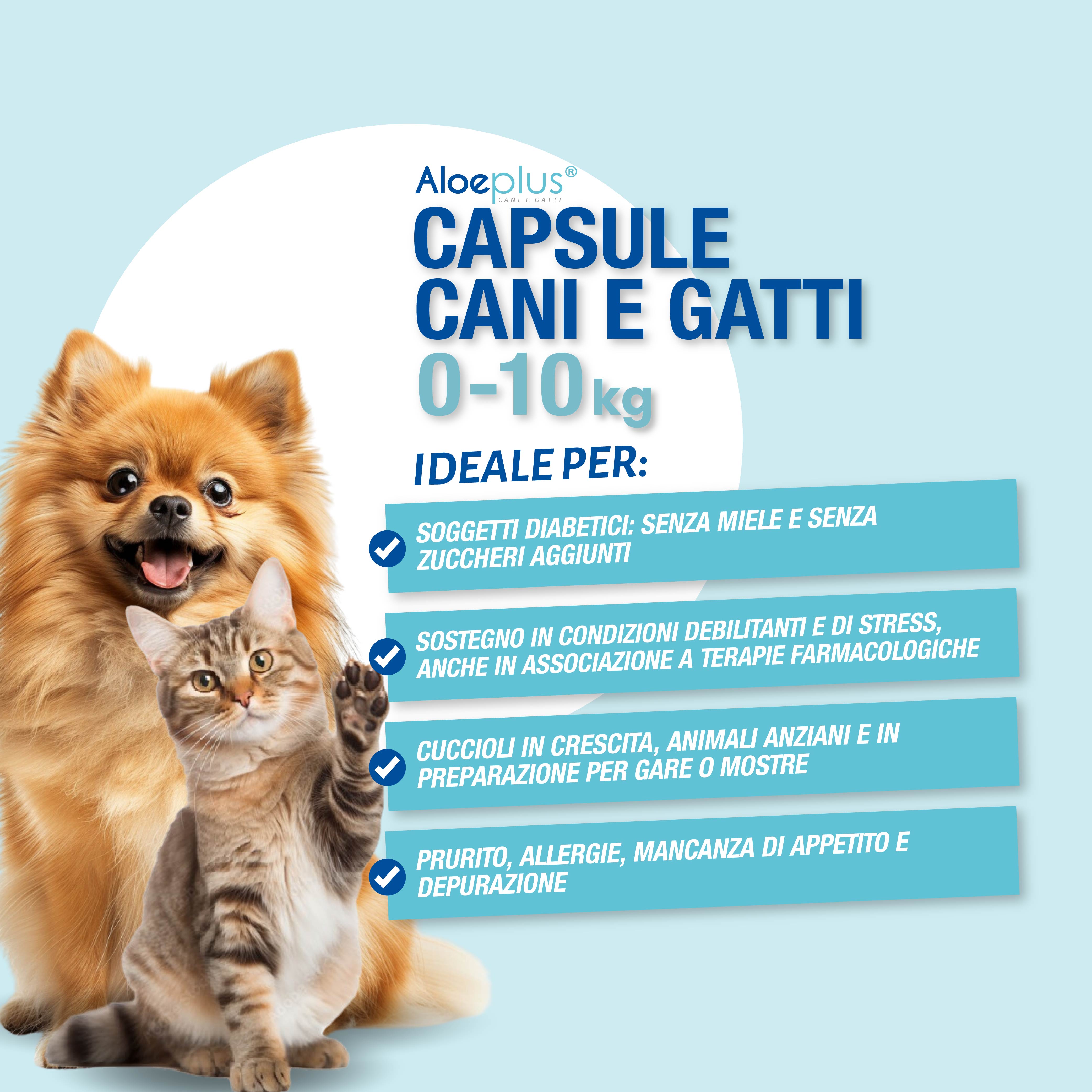 Aloeplus capsule cani e gatti 0-10 kg.