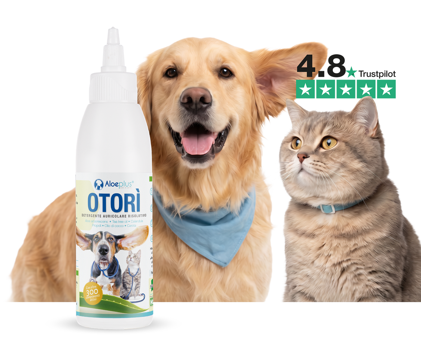Aloeplus Otorì detergente auricolare per cani e gatti