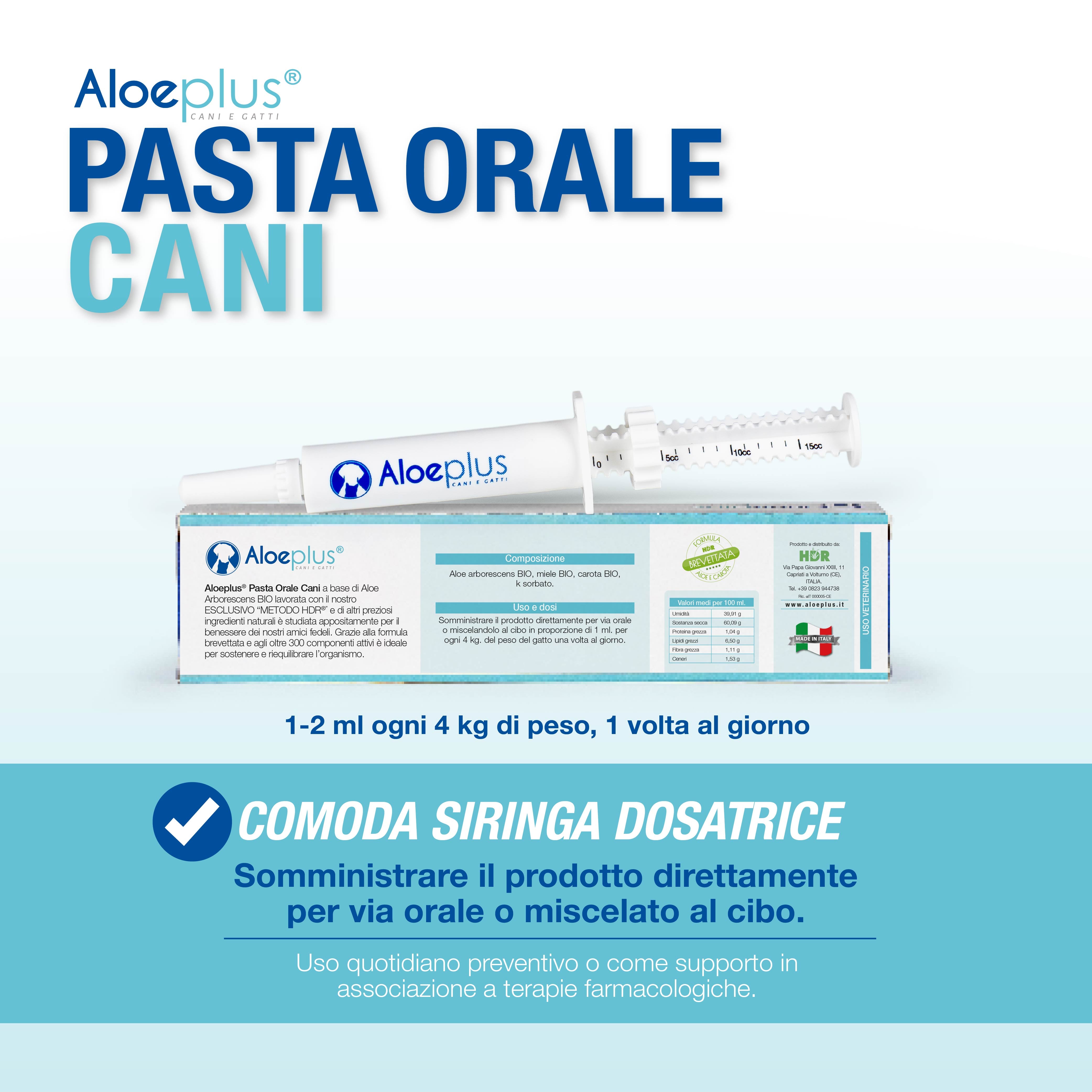 Aloeplus Pasta orale Cani 15 ml