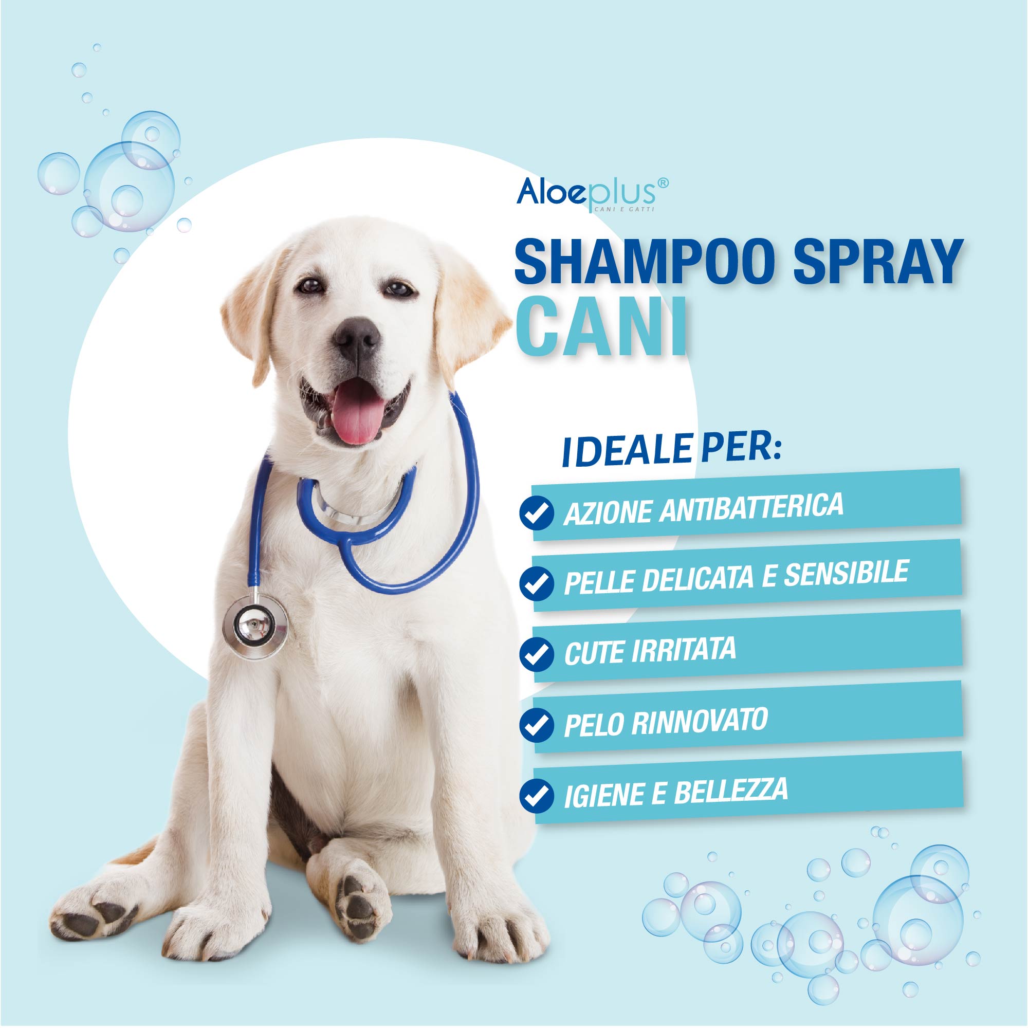 Aloeplus Shampoo spray Cani 250 ml